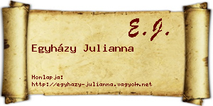 Egyházy Julianna névjegykártya