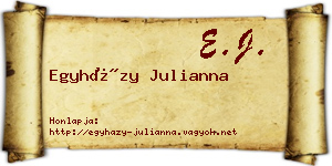 Egyházy Julianna névjegykártya